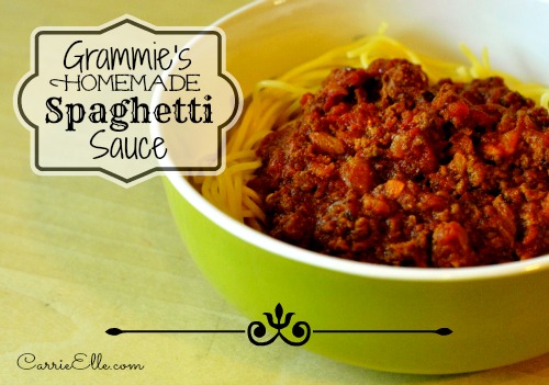 grammie's homemade spaghetti sauce