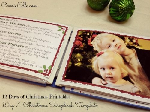 12 Days of Christmas Printables! Day 7: Printable Christmas Scrapbook ...