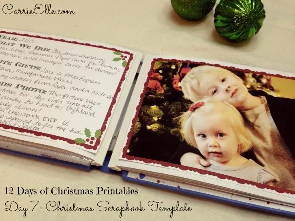 Christmas Scrapbook Template 