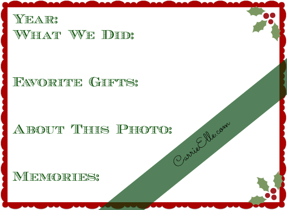Christmas Scrapbook Template
