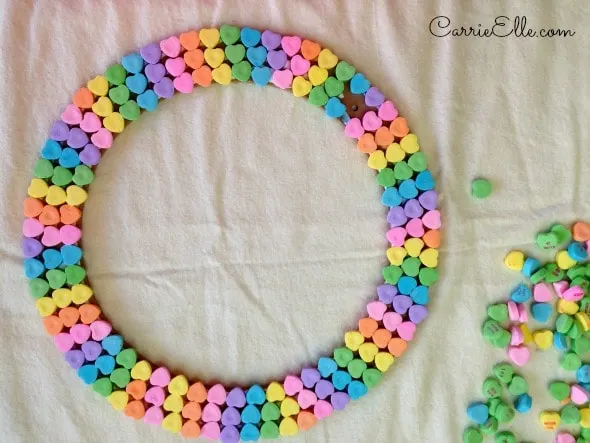Candy Heart Wreath Colors