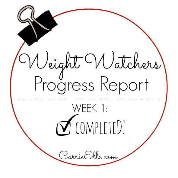 Weight Watchers Progress Report