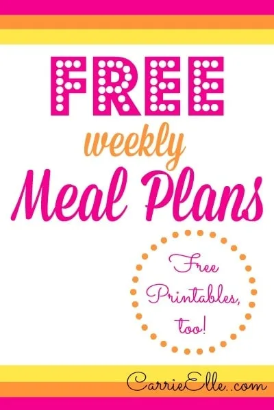 Free Meal Plans and Meal Planning Printables