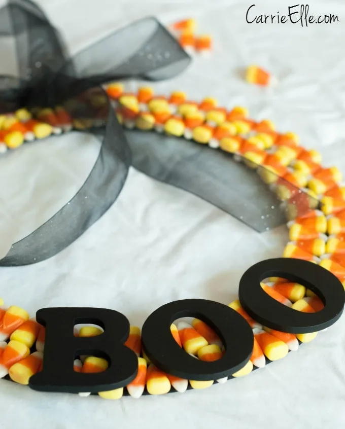 Candy Corn Halloween Wreath