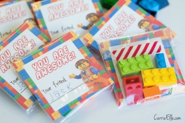 DIY LEGO Movie Valentines with Free Printable - Carrie Elle
