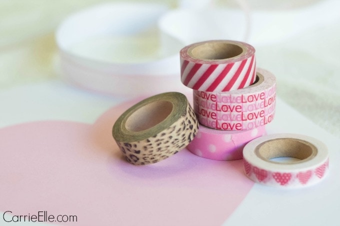 Easy to Make Valentine Washi Tape Wreaths