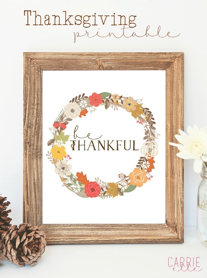 Free Thanksgiving Printable Wall Art