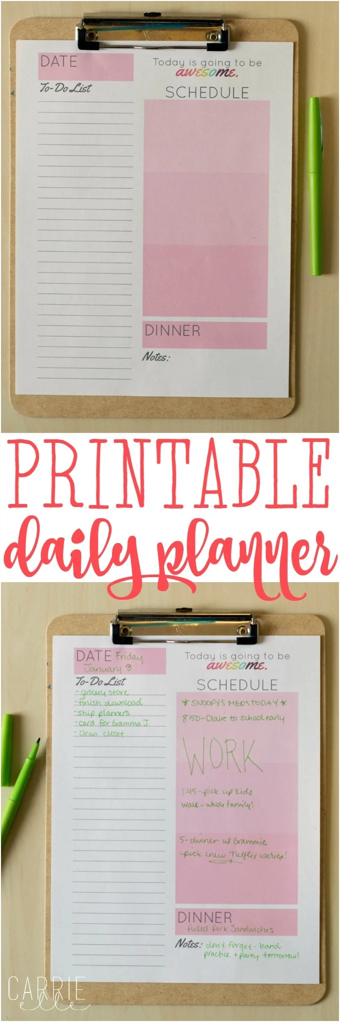 Printable Daily Planner