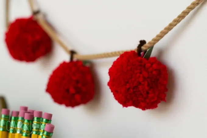 Apple Pom Poms