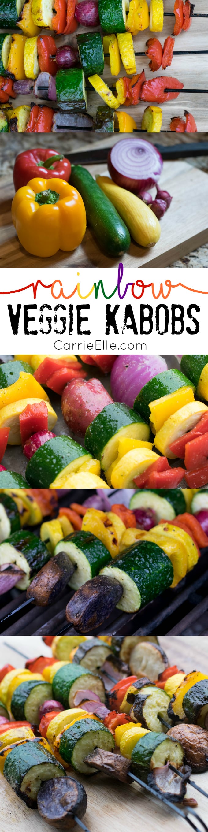 Grilled Rainbow Veggie Kabobs