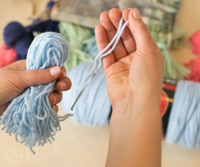 Easy DIY Yarn Tassel Garland
