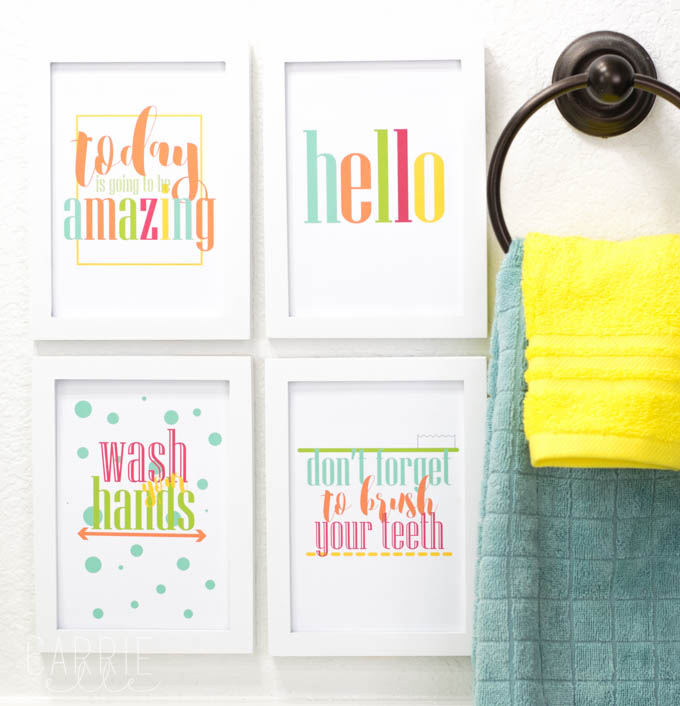 Make Your Bathroom a Happier Place with these Bright Bathroom Printables