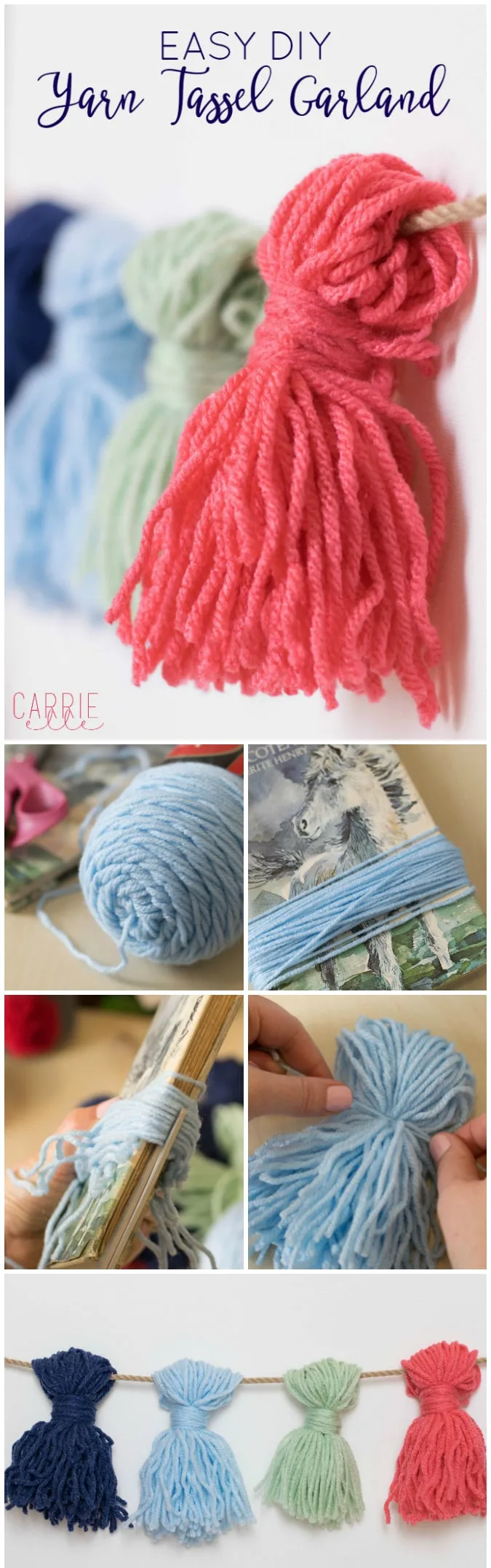 Easy DIY Yarn Tassel Garland Anyone Can Make