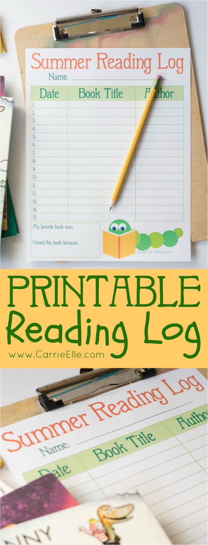 Printable Reading Log for Kids