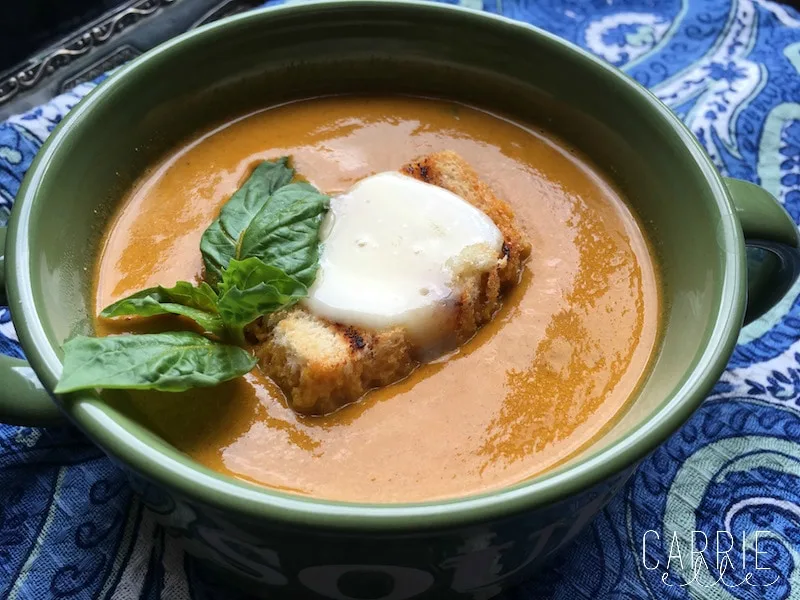 Tomato Soup and Grilled Cheese Croutons