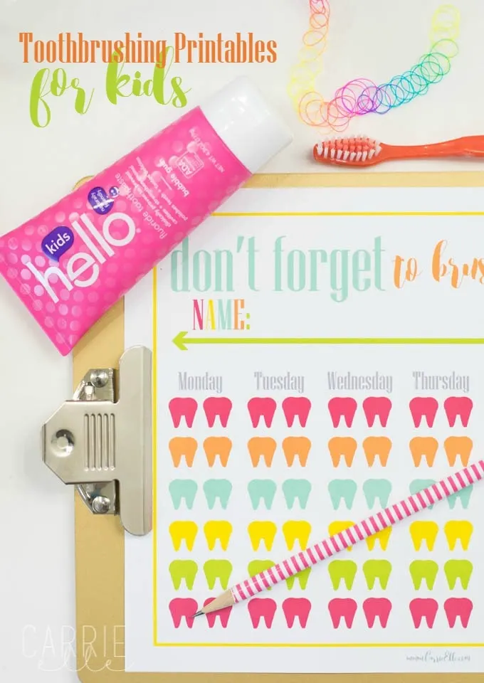 Toothbrushing Printables for Kids