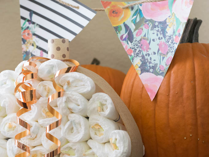 Pumpkin Diaper Cake