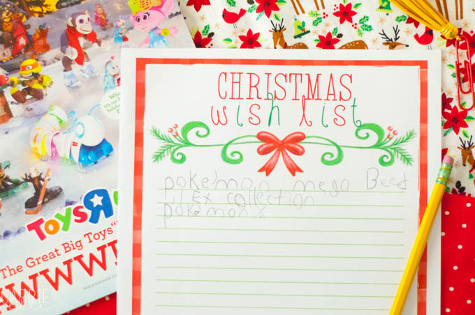 Printable Christmas Wish List