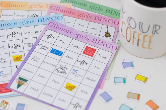 get your gilmore on printable gilmore girls bingo game carrie elle