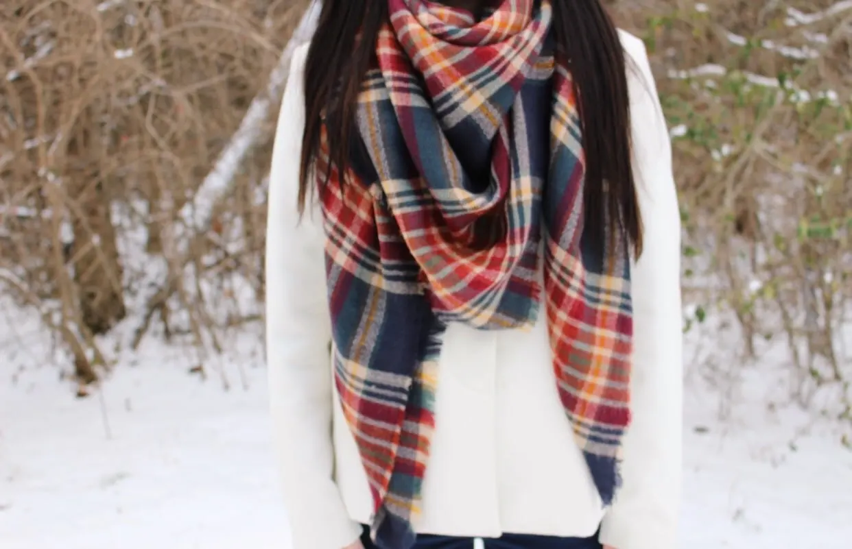 How to Wear a Blanket Scarf