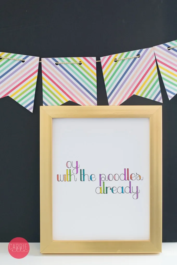 Printable Rainbow Banner
