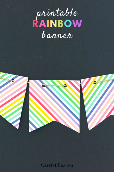Printable Rainbow Banner - Carrie Elle