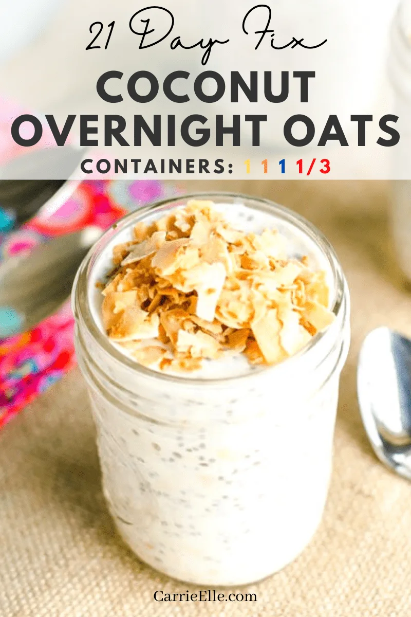 These 21 Day Fix Coconut Overnight Oats are the perfect way to start your day. Packed full of flavor and healthy ingredients!