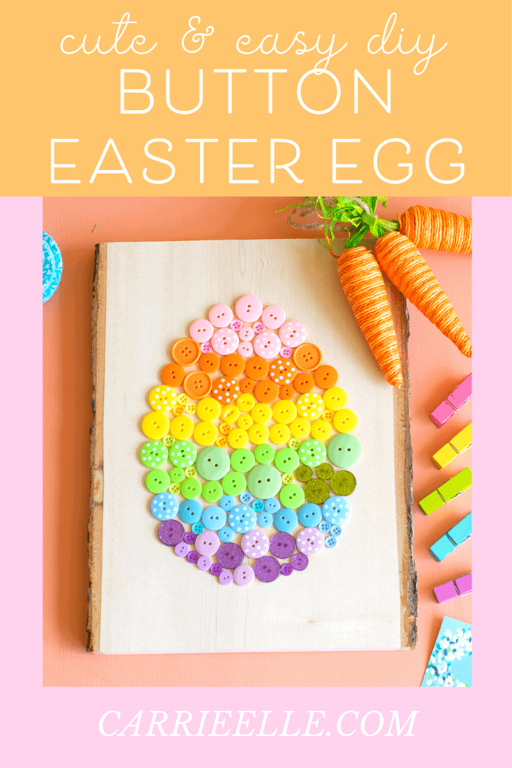 Easy Easter Craft: Button Easter Egg
