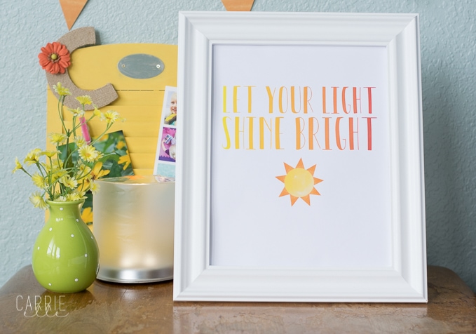 Let Your Light Shine Bright Printable