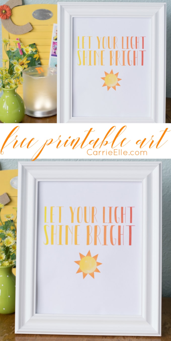 Let Your Light Shine Bright Printable