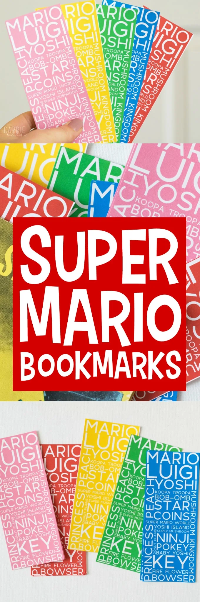 Printable Super Mario Bookmarks