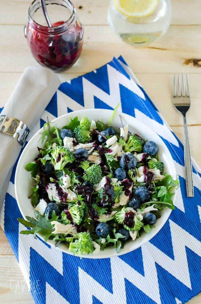 Kale Blueberry Salad with Blueberry Vinaigrette