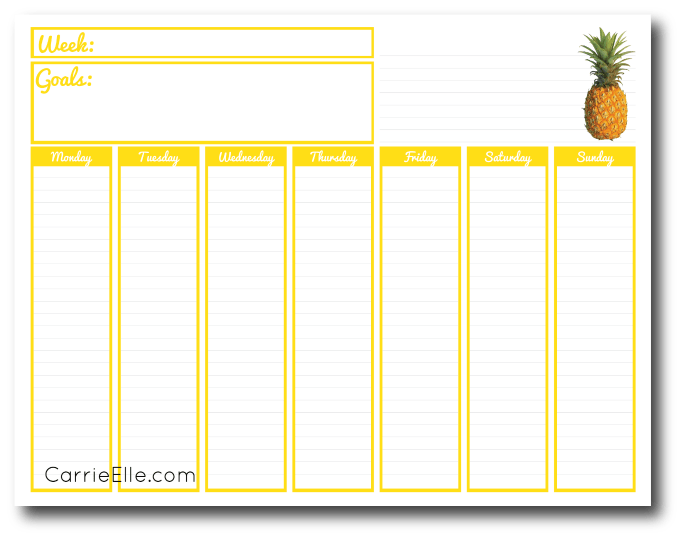 Printable Weekly Calendar