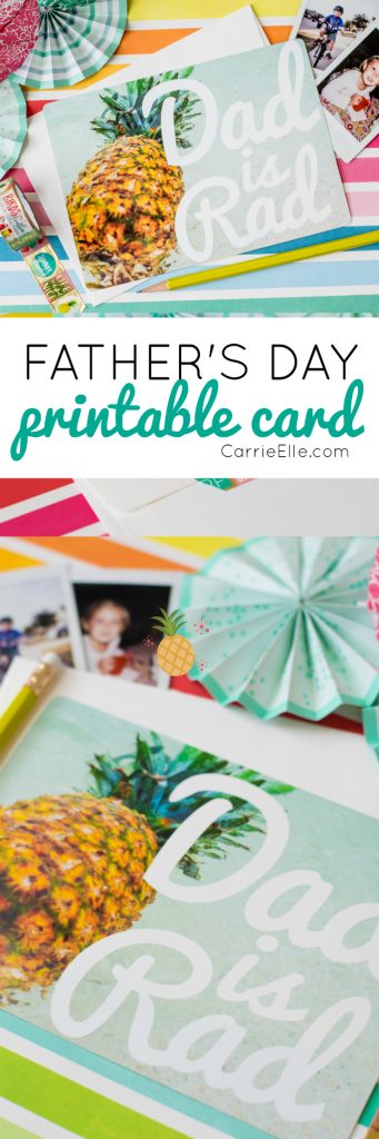Printable Father's Day Card: Dad is Rad - Carrie Elle