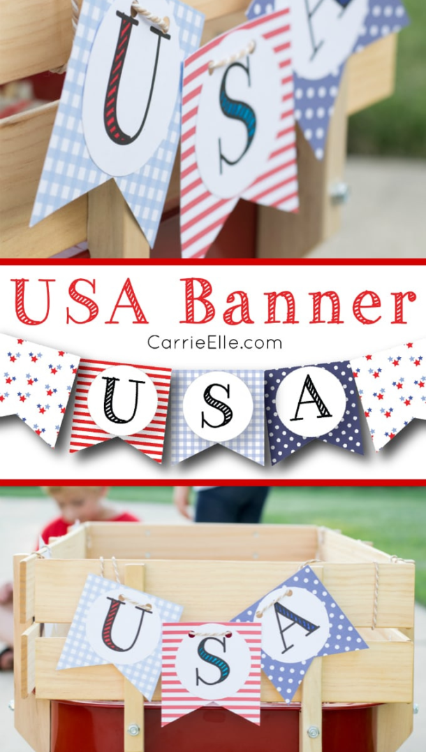 Printable USA Banner - Carrie Elle