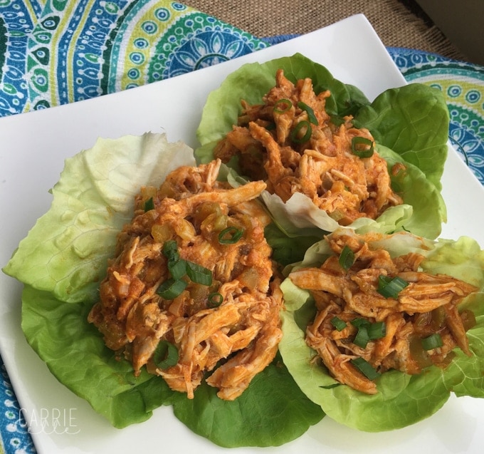 21 Day Fix Buffalo Chicken Lettuce Wraps (with Weight Watchers Points)