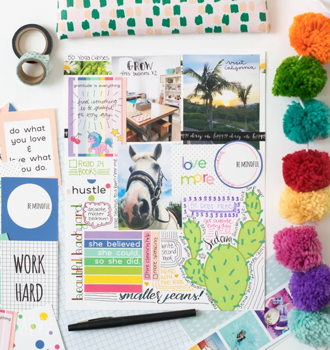 Vision Board Printables for Women, Positive Quote Cards for