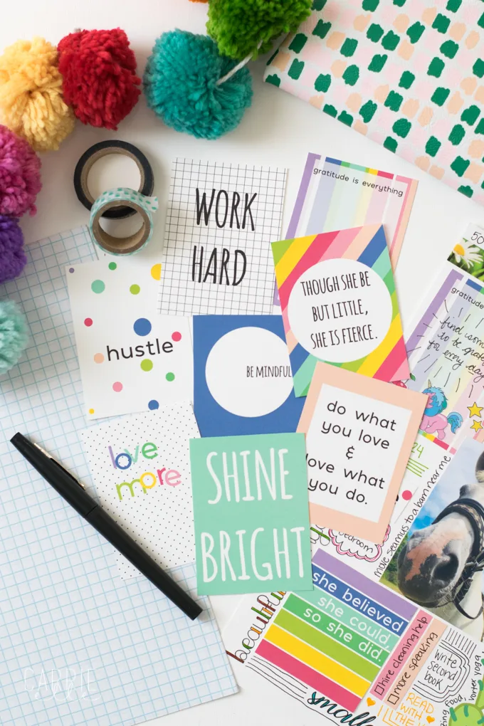 Printable Vision Board Quote Cards