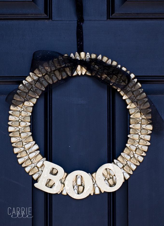 Gold Candy Corn Wreath