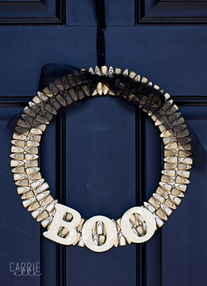 Gold Candy Corn Wreath