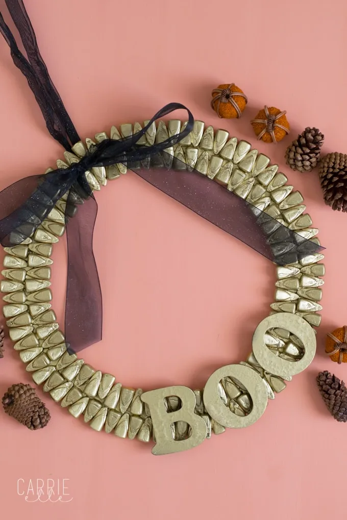 Gold Candy Corn Wreath