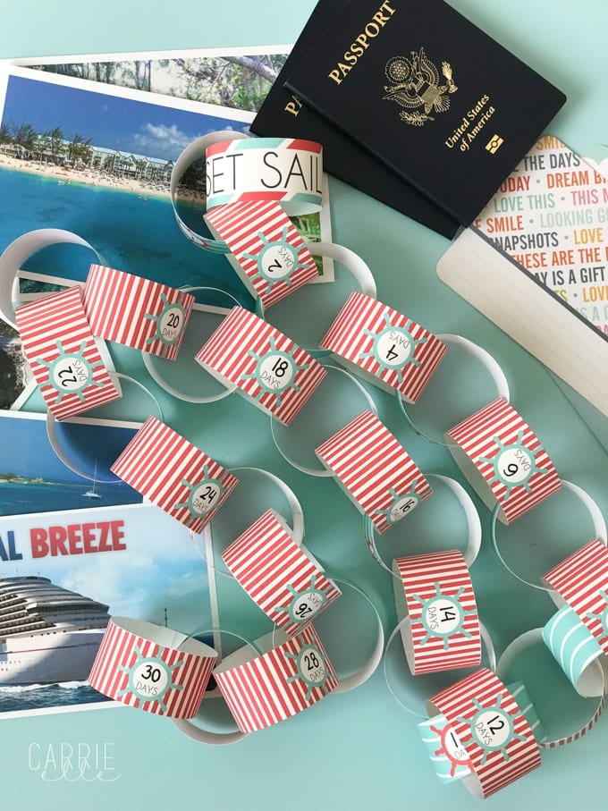 Cruise Countdown Printable Paper Chain