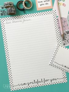 Printable Stationery with a Gratitude Theme - Carrie Elle