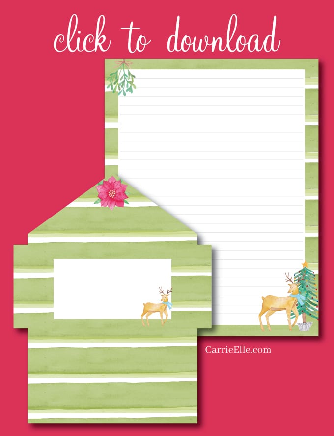 Printable Stationery Christmas