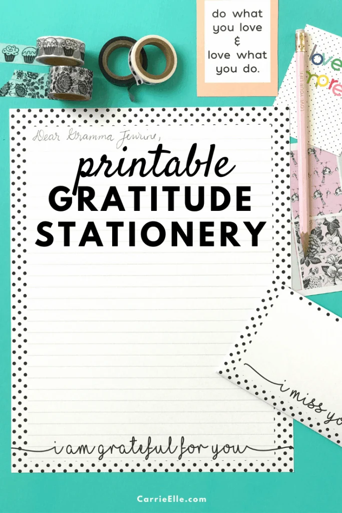 Printable Gratitude Stationery