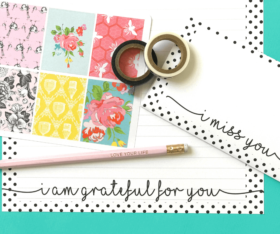 Printable Stationery with a Gratitude Theme