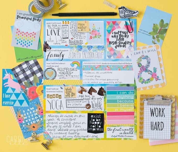 Printable Weight Loss Vision Board Template Carrie Elle