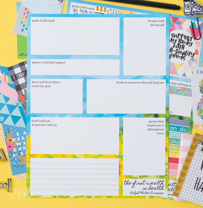 Free Weight Loss Vision Board Printables - Free Printable Templates