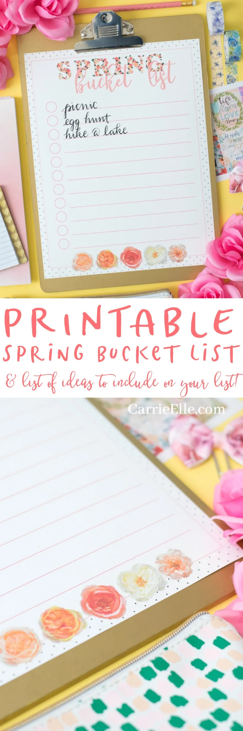 Printable Spring Bucket List