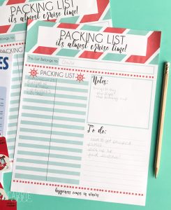 Printable Cruise Packing List for Kids - Carrie Elle